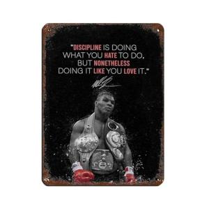 Mike Tyson 1 póster retro de metal, letrero de estaño, arte…