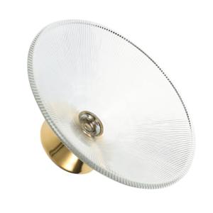 Ipetboom Plato de Vidrio con Base Alta y Textura Vertical F…
