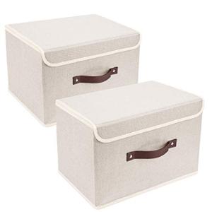 TYEERS Cajas de Almacenaje con Tapa, Tela, Lavable, Cajas O…