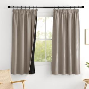 PONY DANCE Cortinas Dormitorio Cortas 2 Piezas,Cortinas 100…