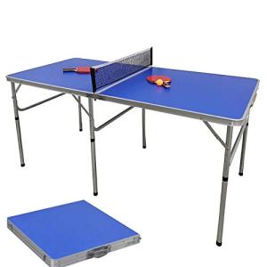 Mesa de ping pong (152 x 76 cm), mesa de ping pong plegable…