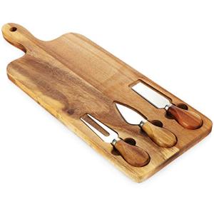 COM-FOUR® Juego de tabla de quesos de 4 piezas con cuchillo…