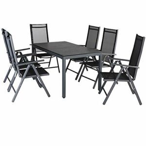 CASARIA Comedor de Jardín de Aluminio Bern 1 Mesa y 6 Silla…