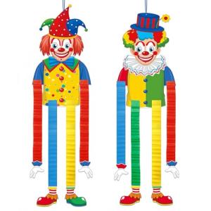 2 Piezas Adorno Colgante Papel de Payaso Carnaval Decoració…