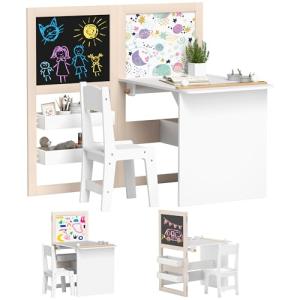 AIYAPLAY Mesa y Silla Infantil de 2 Piezas Mesa Infantil co…
