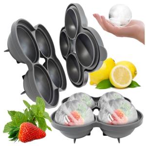 COM-FOUR® 2x bandeja de cubitos de hielo XL - molde para bo…