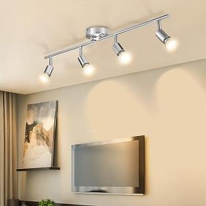 Bojim Lámpara de techo LED Plafón con Focos Giratorios 4X B…