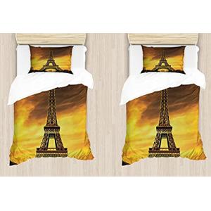 ABAKUHAUS Torre Eiffel Funda Nórdica Juego de 2, París Amor…
