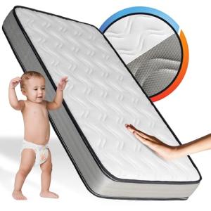 PARVULI Colchón Cuna Bebé 120x60   Funda Protectora - Doble…