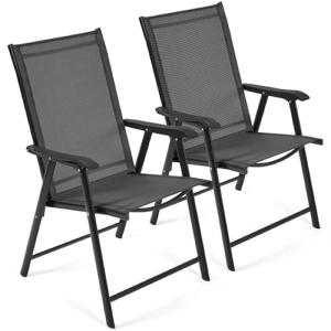 Yaheetech Conjunto de 2 Sillas Plegables para Exterior con…