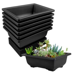 Lovesmile 6 Piezas Maceta Bonsai, Negro Macetas para Bonsai…