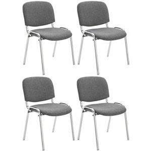 CLP Set De 4 Sillas Confidente Ken Chrom Tapizadas En Tela…