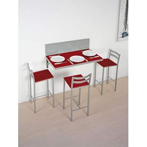 ASTIMESA Mesa de Cocina de Pared Multiposición Rojo 50x90cm