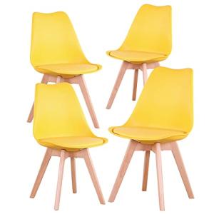 BenyLed Juego de 4 Sillas de Comedor Modernas con Asiento T…