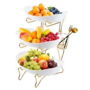 USENG Frutero de el Plastico de 3 Piso,Fruteros de Cocina M…