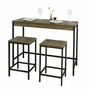 SoBuy OGT30-N Set de Mesa y taburetes de Estilo Industrial…