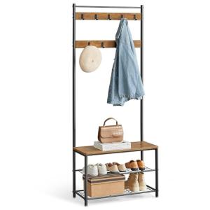 VASAGLE - Perchero con Estante para Zapatos, Mueble de Entr…