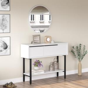 [en.casa] Mueble Recibidor Vesanto con 2 Compartimentos Cer…