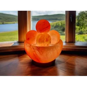 Lámpara de sal rosa del Himalaya: Cuenco de masaje Tamaño L…