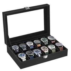 SONGMICS Caja de Relojes con 12 Compartimentos, Estuche de…