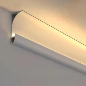 Perfil de aluminio modular zócalo o cornisa 2M blanco - SIL…