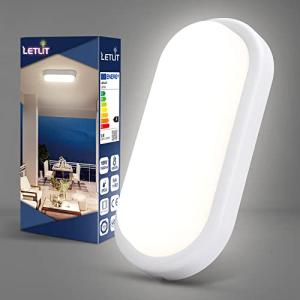 Letlit LED Lámpara de Sótano, 18W 1500LM Oval Lámpara de Te…