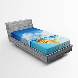 ABAKUHAUS Tiburón Sábana Elastizada, Peces de Colores con l…