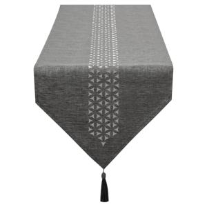 SANLEHAUSE Camino de Mesa Moderno Gris 40 x 270 cm, Lino Ca…