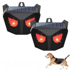 ALLOMN Repelente solar de animales para exteriores, paquete…