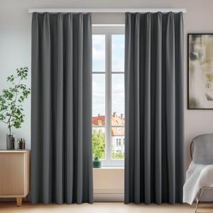 Deconovo - Cortinas Opacas Gruesas para salón con Cinta Fru…