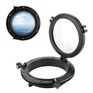 Ventana de ojo de buey, 26,5 cm / 10 en ojo de buey negro u…