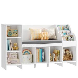 HOCSOK Estantería Infantil, libreria Infantil con Cojín, Al…