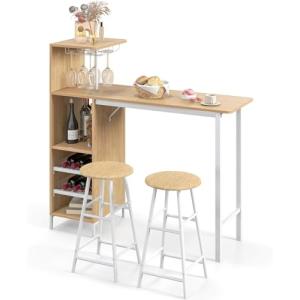 RELAX4LIFE Juego de Mesa Comedor de 3 Piezas, Mesa de Comed…