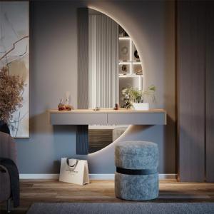 Vicco Tocador Melisa, Roble/Gris, 120 cm con 2 cajones
