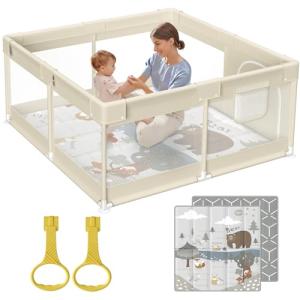 Fodoss parque infantil bebe, 120x120 cm modular y plegable,…
