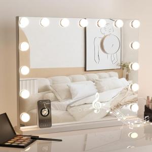 Moziel 58 x 45 cm Espejo de Maquillaje con Bluetooth, Espej…