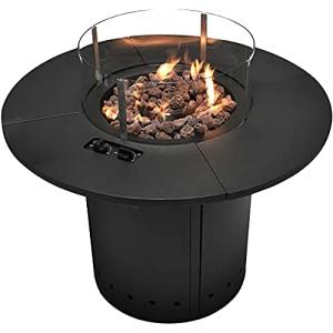 Ultranatura Mesa de Fuego Ambiente, Redonda, con 2 quemador…