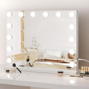 Dripex Espejo Maquillaje con Luz, 50 x 42 cm, 14 Bombillas…