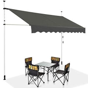 RELAX4LIFE Toldo Retráctil Ajustable en Altura y Anchura co…