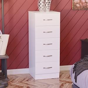 Vida Designs Pecho Cómoda Estrecha, Madera de ingeniería, W…