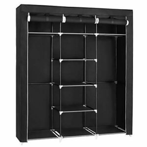 Songmics Armario Organizador Textil Plegable Negro de 150x4…