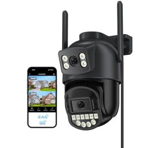 Reobiux Camara Vigilancia WiFi Exterior, Doble Lente, 6MP,…