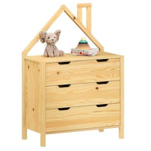 IDIMEX Cómoda ELANO en forma de casa - pino de madera maciz…