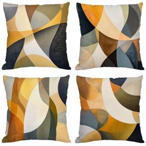 Abstracto Cojines Exterior Impermeable Lino Grande Fundas C…
