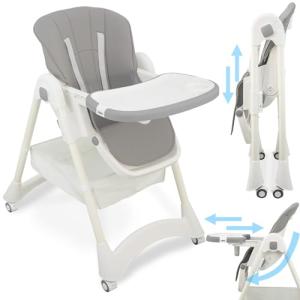 ALMAR Baby Trona de bebe evolutiva, plegable, elevable y re…