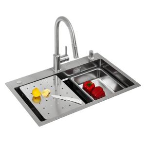 CECIPA Fregadero con Grifo Extensible, 70x45 CM Fregadero d…