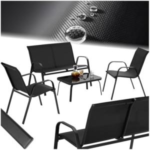 TecTake® Conjunto Jardin Exterior para 4 Personas, Muebles…