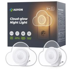 AUVON Nubes luz nocturna infantil con Sensor Movimiento, 2…