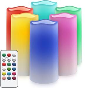 salipt Velas LED Juego de 6, Velas Eléctricas Cambio de Col…