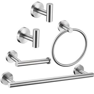 El juego de 5 piezas de níquel cepillado incluye barra de t…